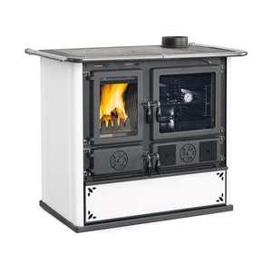 STUFA CUCINA A LEGNA NORDICA ROSA 5.0 VST STEEL - BIANCO PUNTINATO - Foto 1 di 1