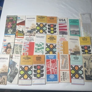 Lote de 24 mapas y folletos de carreteras vintage de Estados Unidos - Imagen 1 de 1