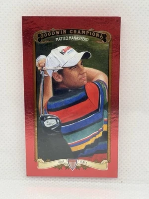 2012 Upper Deck Goodwin Champions /12 Matteo Manassero #61 Rookie RC Red Foil - Image 1 of 2