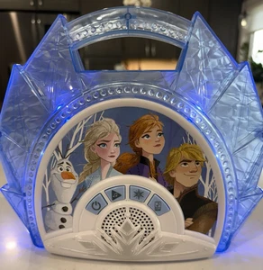 eKids Frozen 2 Sing Along Boombox Karaoke System Microphone Sings lights speaker - Picture 1 of 7