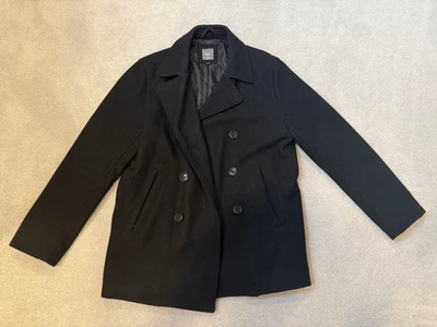 GAP Men’s Wool Blend Peacoat Black Size Medium - Image 1 of 4