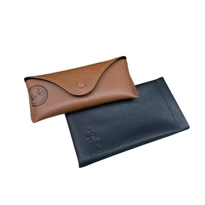 Ray-Ban Two 2 Cases Glasses Sunglasses Protection Storage Brown Black - Picture 1 of 11