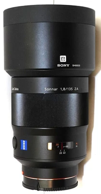 Zeiss Sonnar T* 135mm f/1.8 ZA AF Lens A Mount ONLY FOR A Sony A99 DSLR - MINT - Image 1 of 4