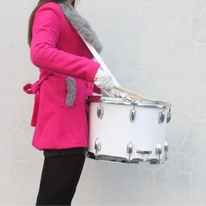 14in Marching Drum Stainless Steel & Maple Wood Body PVC Drumhead With YMTB - Picture 1 of 15