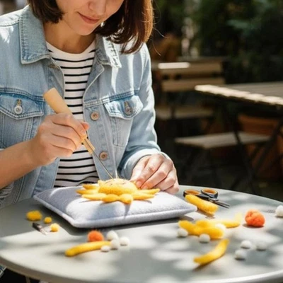 3 件针毡垫用品礼品毛毡用品实用带针 — 第 1/4 张图片