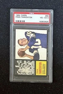 1962 Topps Football - #90 Fran Tarkenton - PSA 4 - Picture 1 of 2