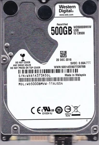 WD5000BMVW-11AJGS4 Re-Certified DEC 2018 500GB 2.5" USB 3.0 WESTERN DIGITAL - Picture 1 of 5