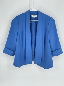 Jones Studio Women's Plus Size 16W Blazer Jacket Blue 3/4 Sleeve Business Career - Picture 1 of 10