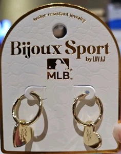 Bijoux Sports Luv AJ New York Mets Baseball Mlb Logo Hoop Earrings - Picture 1 of 3