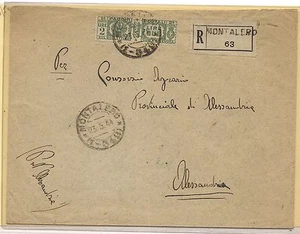 23.05.1944 Raccomandata da Montalero per Alessandria - Picture 1 of 1