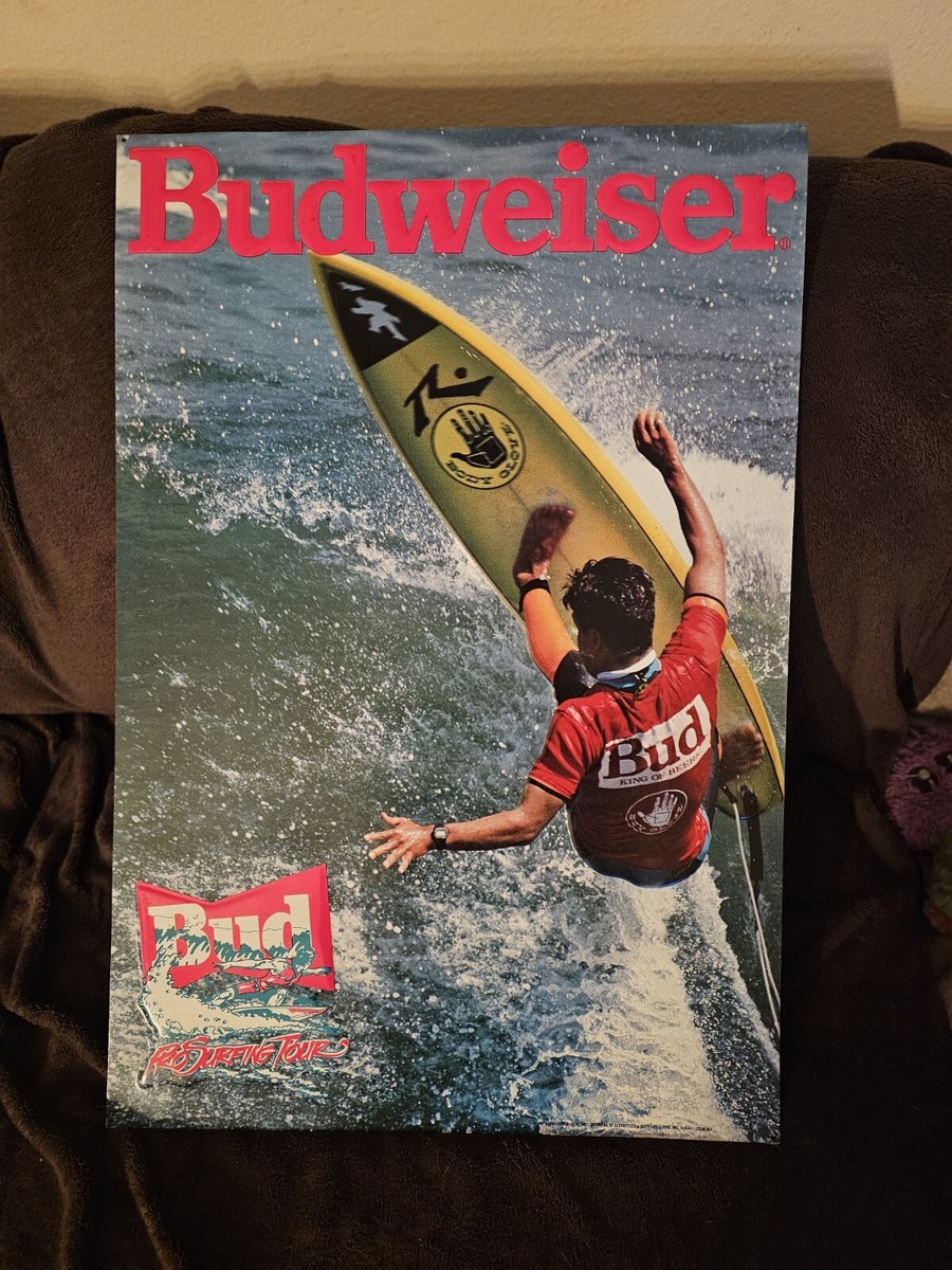 Beer Surfboard In Collectible Budweiser Signs & Tins for Beer Surfboard In Collectible Budweiser Signs & Tins for