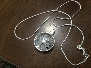 Quartz Stone Tree of Life w/ 20” chain marked .925 Free Ship - Picture 1 of 2