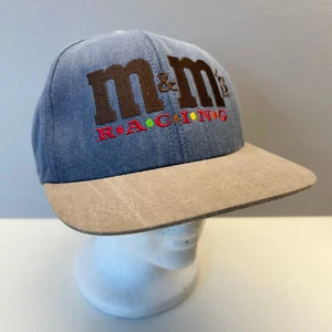 Vintage M&M’s Racing Snapback Hat Ernie Irvan Blue 90s y2k NASCAR Made in USA - Picture 1 of 8