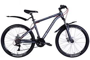Mountainbike Fahrrad 26 Zoll MTB RAHMEN 18" SCHEIBENBREMSEN 21 GANG 26" Graphit - Bild 1 von 7