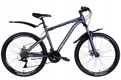 Mountainbike Fahrrad 26 Zoll MTB RAHMEN 18" SCHEIBENBREMSEN 21 GANG 26" Graphit - Bild 1 von 4
