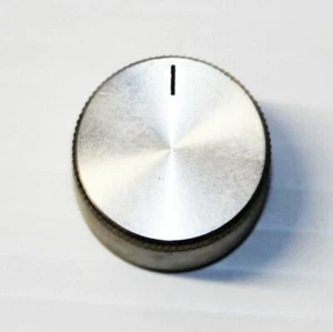 Vol. Bass Treb OEM Silver Tuner Knob - Vintage JC Penney Compact Stereo 683-1770 - Picture 1 of 4