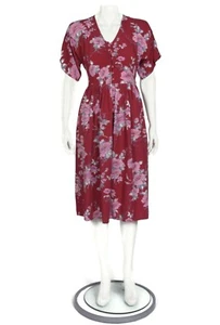 Vintage ANASTASIA Paris Purple Floral Cottagecore Dress 40FR XS/S France /680 - Picture 1 of 11