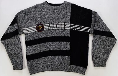Rare VTG BUGLE BOY Direction Global Challenge Spell Out Colorblock Sweater 90s L - Image 1 of 4