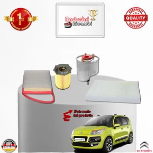 KIT TAGLIANDO 4 FILTRI CITROEN C3 PICASSO 1.6 HDI FAP 68KW 92CV DAL 2013 -> - Foto 1 di 2