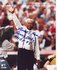 LARRY DOBY CLEVELAND INDIANS SIGNED 8X10 PHOTO INSCRIBED THANKS FANS HOF 98 