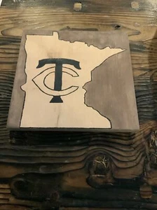 Minnesota Twins State of Minnesota Wooden Plaque Woodwork Art Baseball MLB - Picture 1 of 4