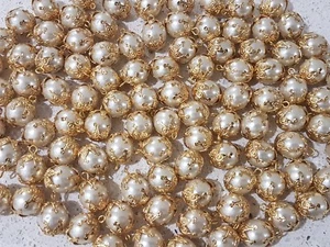 Bulk Lot of 120x Brand New Gold and Pearl Vintage sewing buttons - Picture 1 of 2