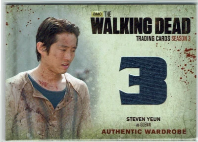 Walking Dead Season 3 Part 1 TWD Wardrobe Costume Card M9 Steven Yeun as Glenn - Image 1 of 2