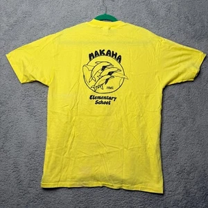 Makaha Hawaii T Shirt Adult XL Yellow Crew Neck Short Sleeve - Picture 1 of 14