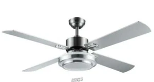 Slate 51 in. Integrated LED Nickel Ceiling Fan with Light - Picture 1 of 2