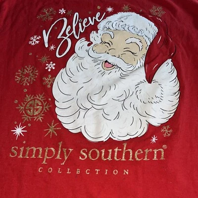 Simply Southern Santa Believe Youth tamanho grande - Imagem 1 de 4