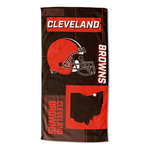 Northwest NFL Cleveland Browns State Line Beach Towel Cover