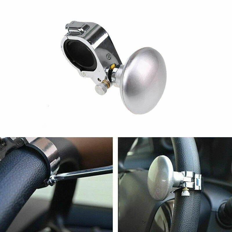 Universal Polished Car Steering Wheel Body Knob Spinner Handle Suicide For Honda - Image 1 of 4
