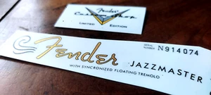 FENDER jazzmaster 64/65 HEADSTOCK LOGO TETE DE GUITARE FENDER jazzmaster 64/65 - Imagen 1 de 2