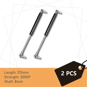 Gas Struts 2 x 315mm x 300N (8mm Shaft) Caravans, Trailers, Canopy, Toolbox - Picture 1 of 11