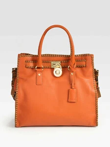 Michael Kors - MK Hamilton Whipped Large Tote Burnt Orange - Picture 1 of 6