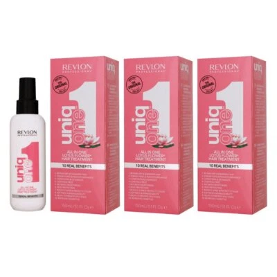 Revlon Uniq One Lotus Flower 3 x 150 ml Hair Treatment Set - Bild 1 von 2