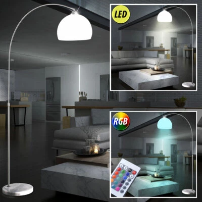 RGB LED Paviment Supporto Lampada Ospiti Camera Leggere Tavolino Luce Base Marmo - Immagine 1 di 3