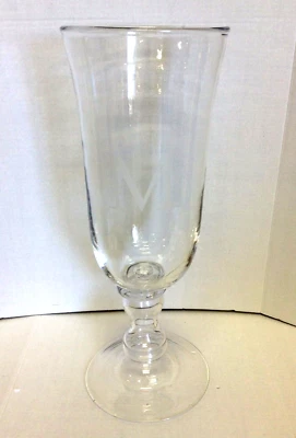 Pottery Barn Voluminous Flower Plant Jewels Vase Soda Glass LARGE Etched M  READ - Image 1 of 4