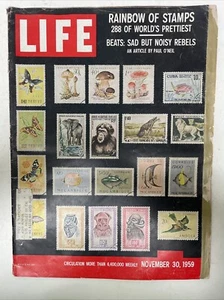 Life Magazine Rainbow of Stamps Vintage Ads November 30, 1959 - Picture 1 of 3