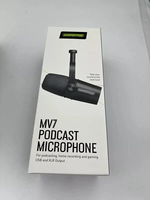 New Shure MV7 Cardioid Dynamic Vocal / Broadcast Microphone USB & XLR Outputs - Image 1 of 4