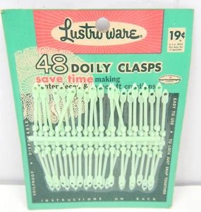 2N Doily Clasps Lustroware come nuovo in confezione sigillato kit artigianale vintage - Foto 1 di 2