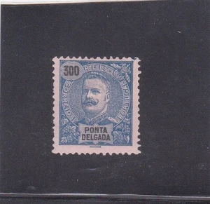 PONTA DELGADA / AZORES D. Carlos I 300 R. per. 11,5 (1897) MH - Picture 1 of 1