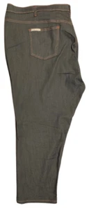 JEANS 56 x 25 BLACK WITH ORANGE STITCH RAW DENIM JEANS RETAIL $500 by BLUE DELTA - Picture 1 of 5