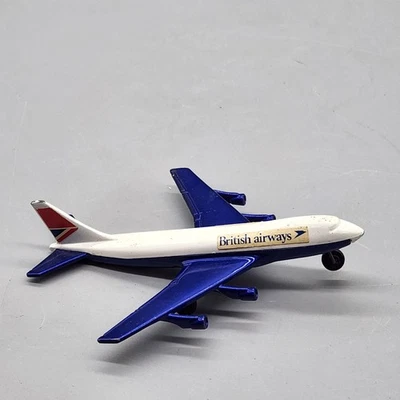 Avión fundido a presión vintage Matchbox SR-10 Boeing 747 British Airways hecho en Inglaterra Foto 1 de 4