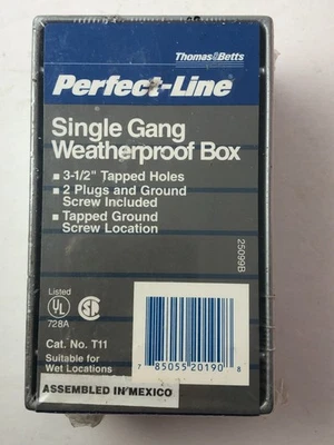 Thomas & Betts Single Gang Weatherproof Box 3-1/2" Tapped Holes No. T11 - Image 1 of 4