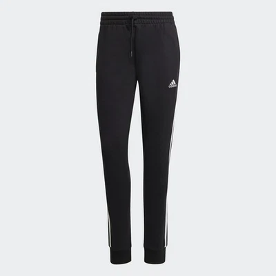 adidas women Essentials 3-Stripes French Terry Cuffed Pants - Image 1 of 4