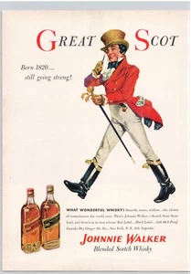 Johnnie Walker Great Scot Red Label Black Label Ad Vintage Print Ad 1955 - Bild 1 von 5