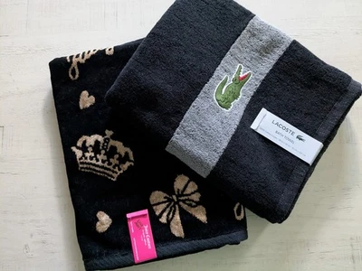 Nuevas toallas de baño Lacoste Juicy Couture negras Foto 1 de 4