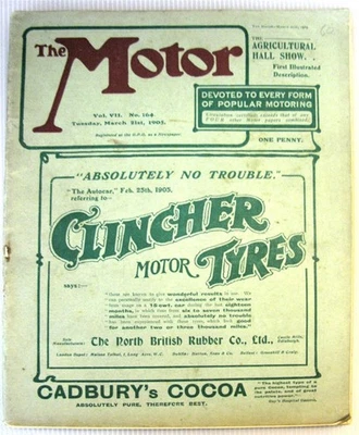 THE MOTOR Magazine 21 Mar 1905 Agricultural Hall Show Gregoire Light Car - Image 1 of 4