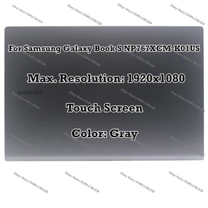 Samsung Galaxy Book S NP767XCM 13.3" FHD LCD LED Touch Screen Assembly Complete - Picture 1 of 8